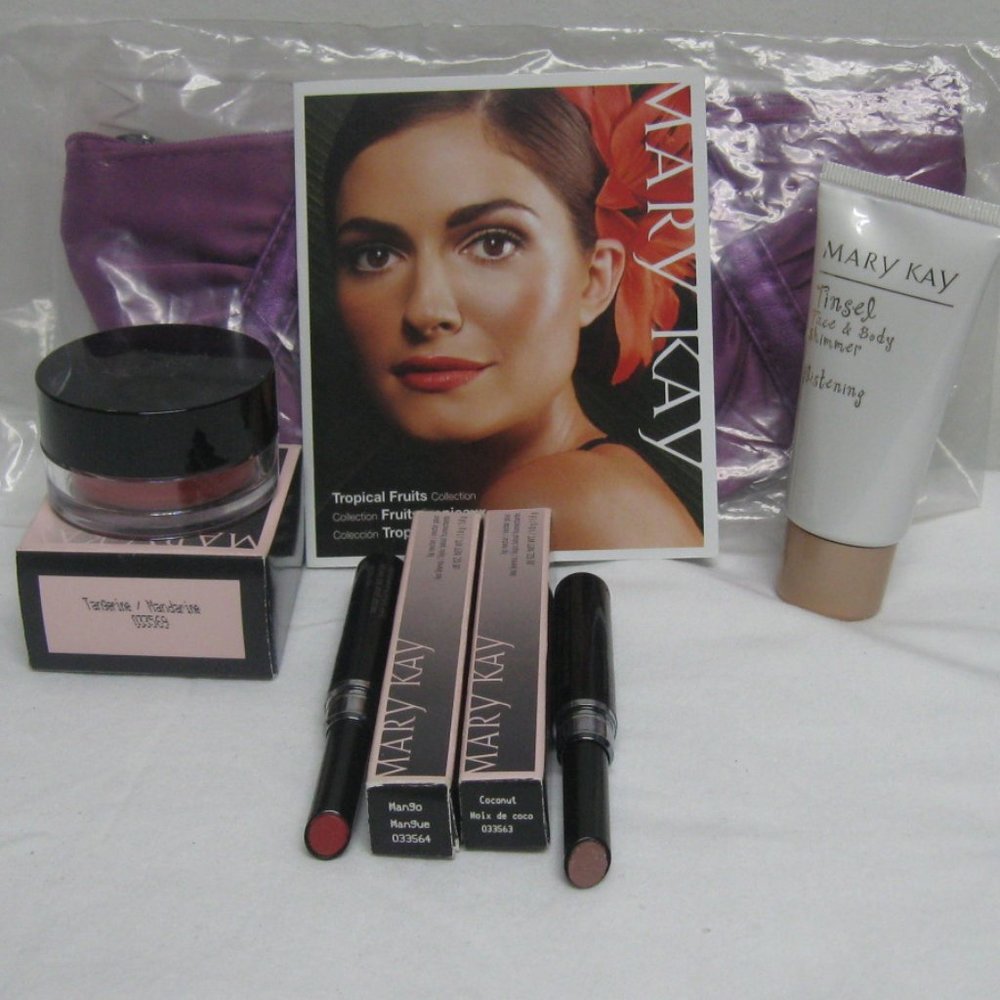 Summer Makeup Bundle 5 pc Coconut + Mango Lips Tangerine Cheek + Face Shimmer +…